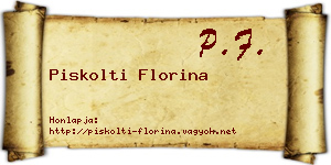 Piskolti Florina névjegykártya
